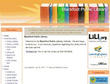 Tablet Screenshot of blackfootlibrary.org
